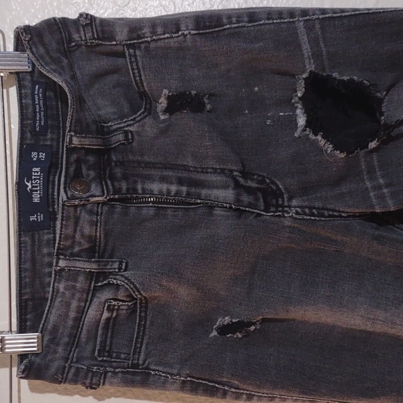 USED HOLLISTER JEANS ULTRA HIGH RISE SUPER SKINNY HOLLISTER CLASSIC STRETCH - Picture 4 of 11